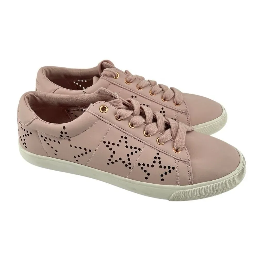 G by GUESS Mollie Blush Pink Star Cutout Sneakers Women’s 9M Lace Up